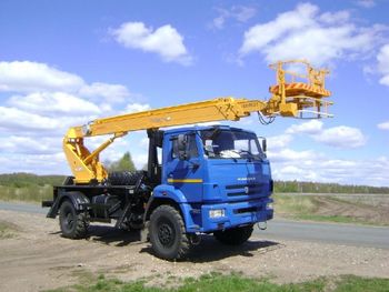 Автовышка (АГП) вездеход 6х6 на базе Камаз